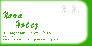 nora holcz business card